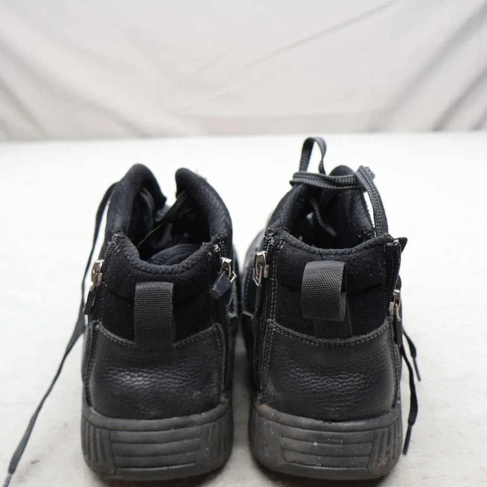 Orthofeet Men 12 4E Extra Wide Ankle Boots Black Ranger Leather Side Zip Comfort